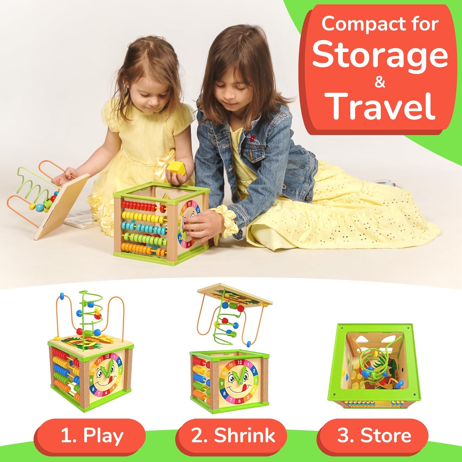 Wooden Activity Cube for 1-2 Years