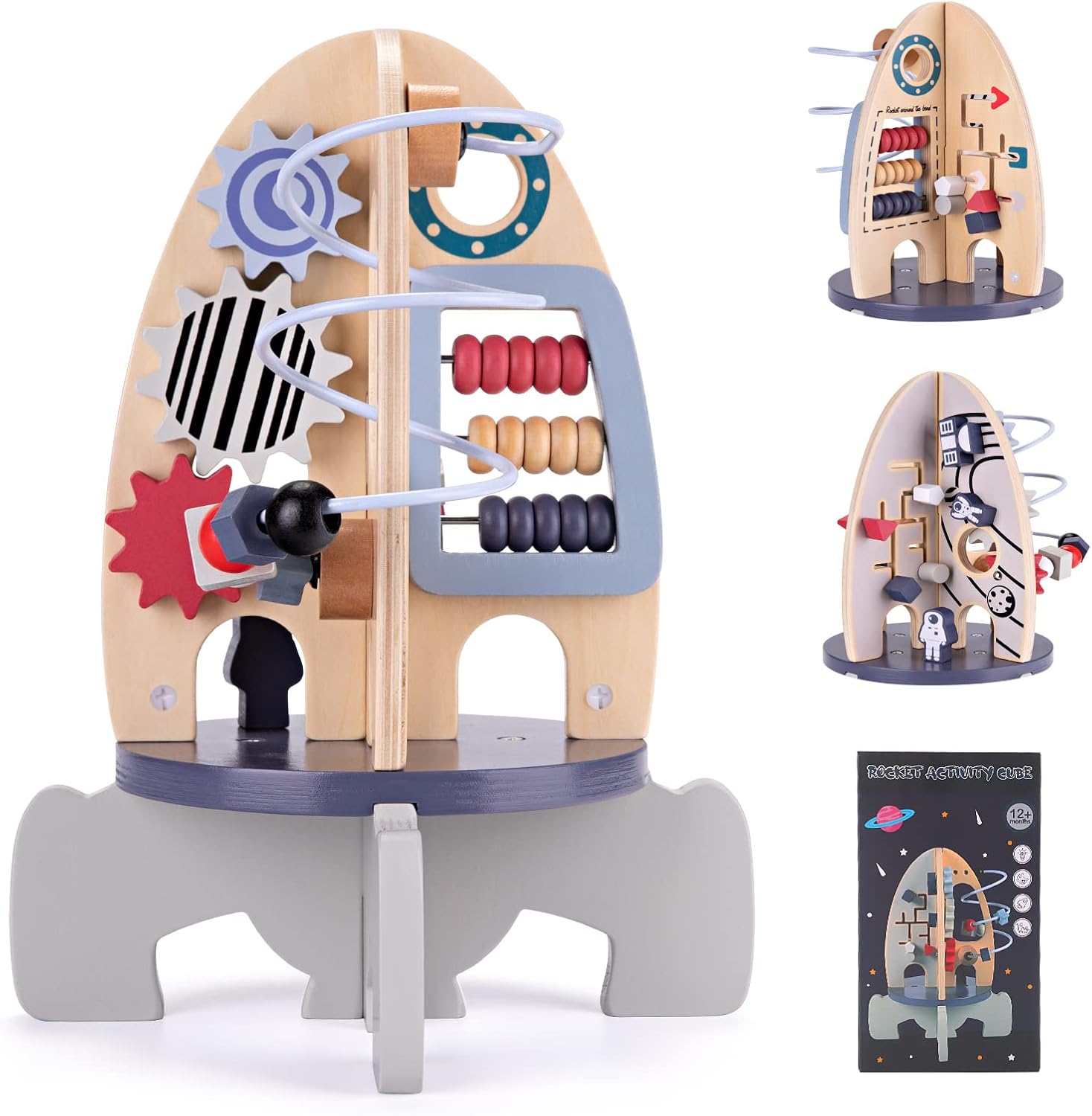 Space Wooden Activity Cube