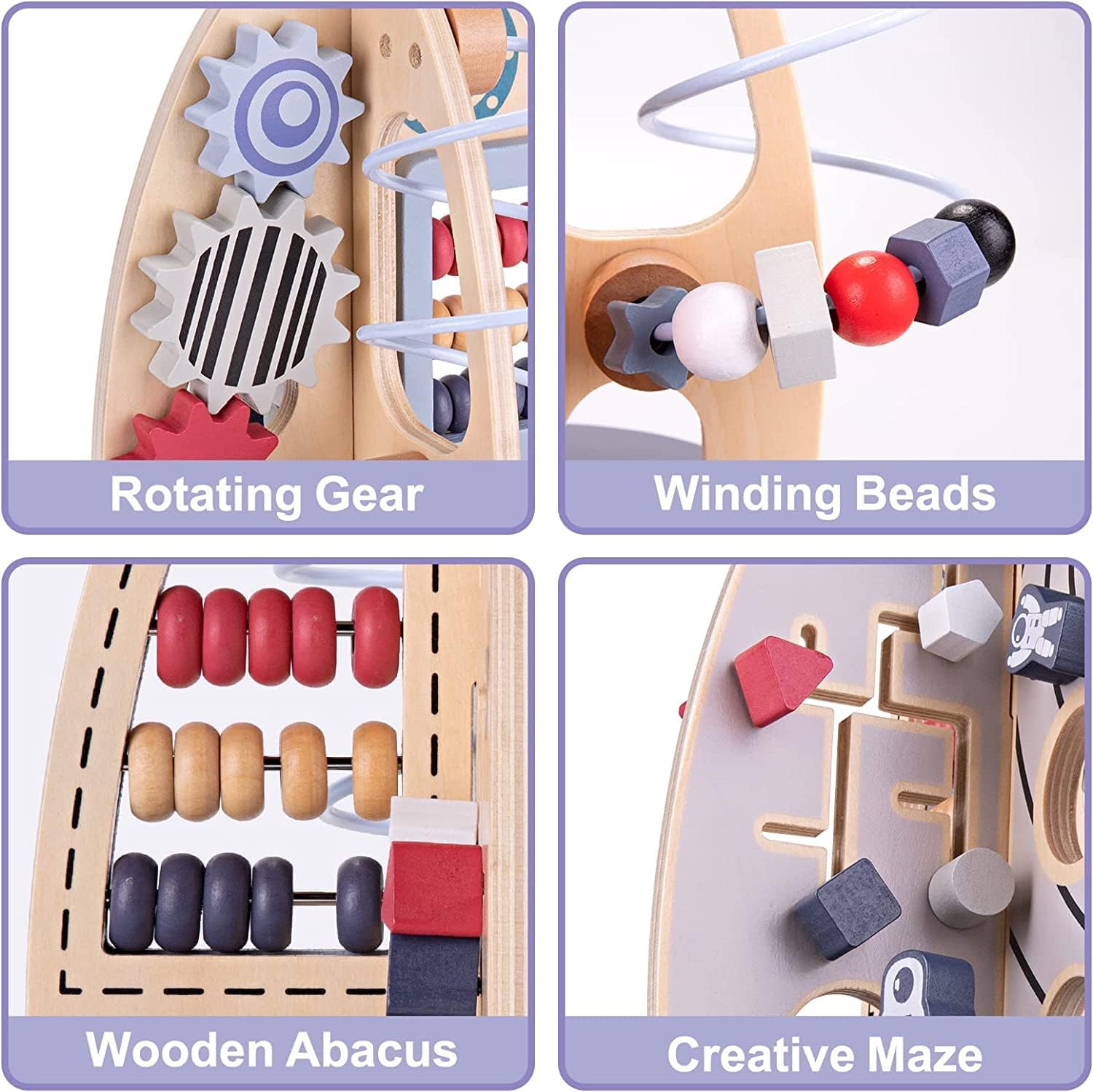 Space Wooden Activity Cube