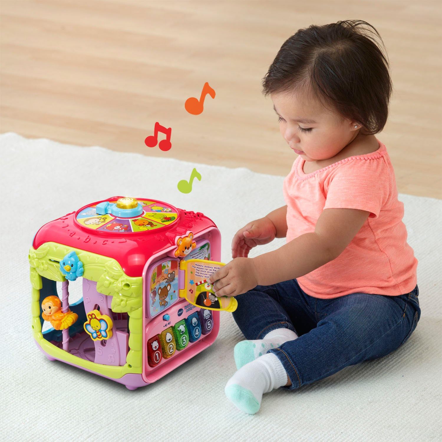 Pink Sort and Discover Cube