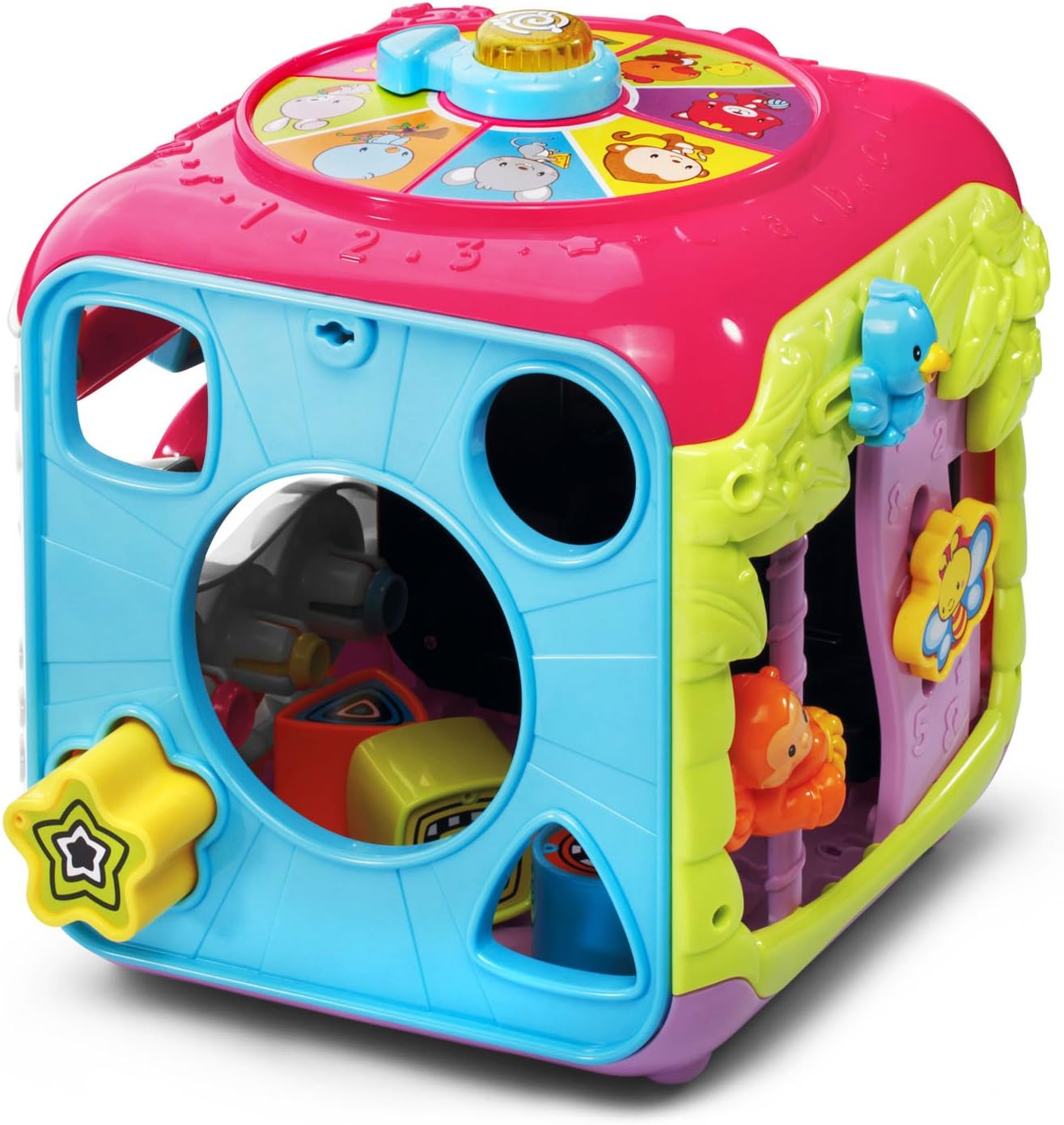 Pink Sort and Discover Cube
