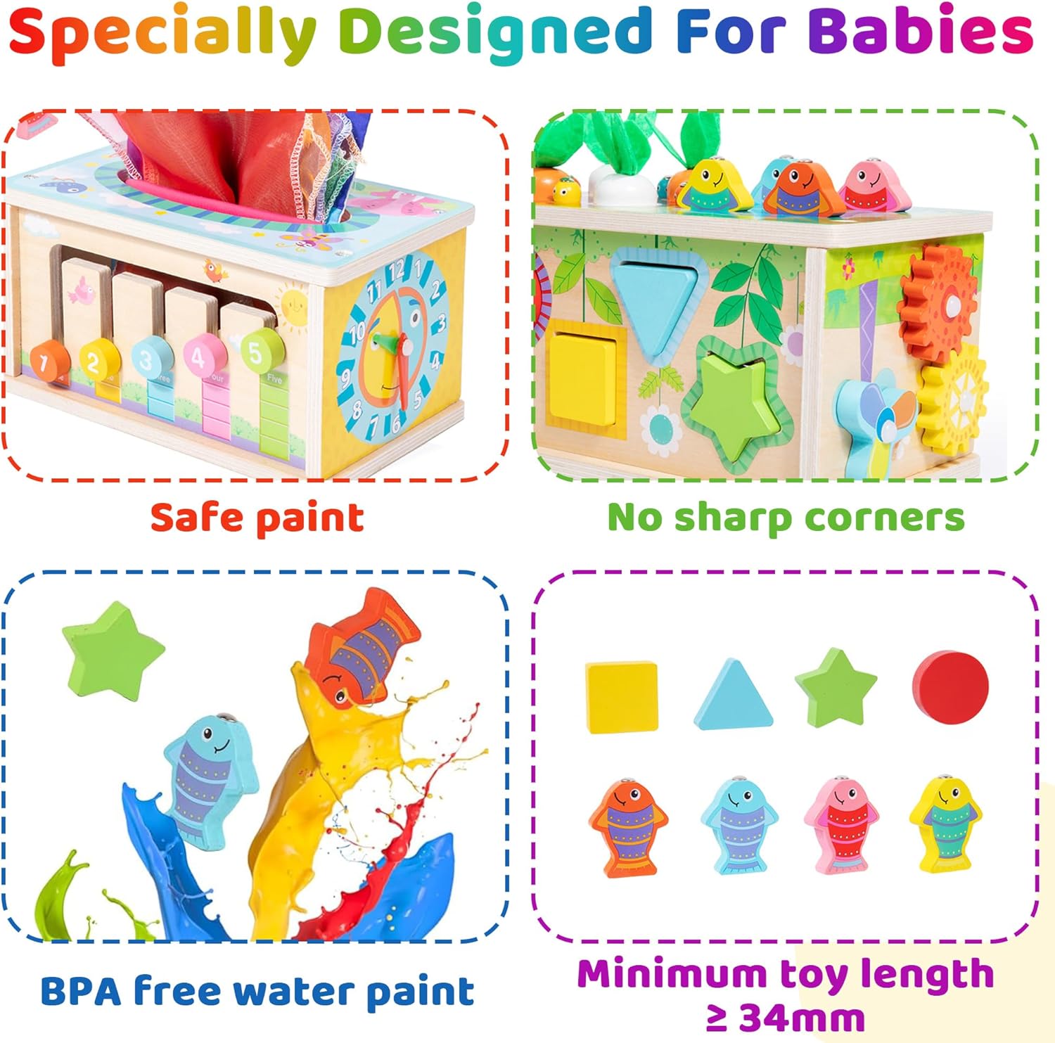 Baby Wooden Tissue Box