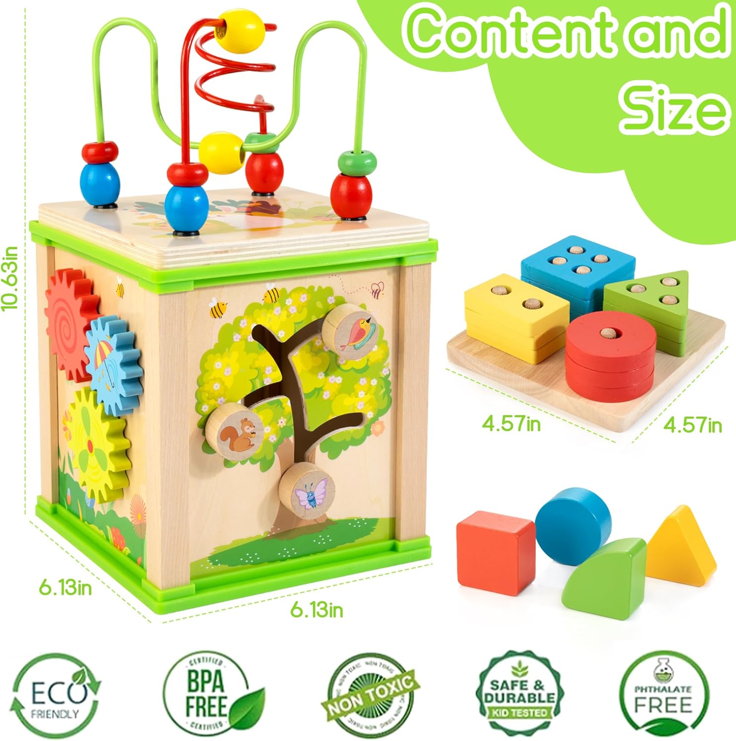 Wooden 7 in 1 Activity Cube