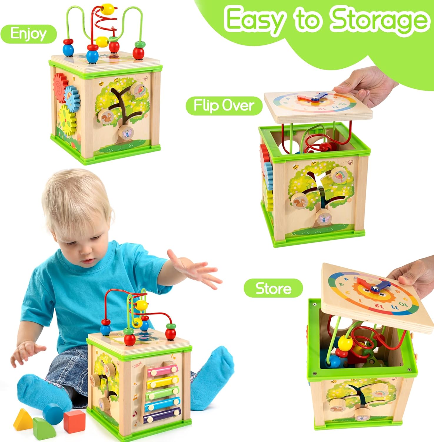 Wooden 7 in 1 Activity Cube