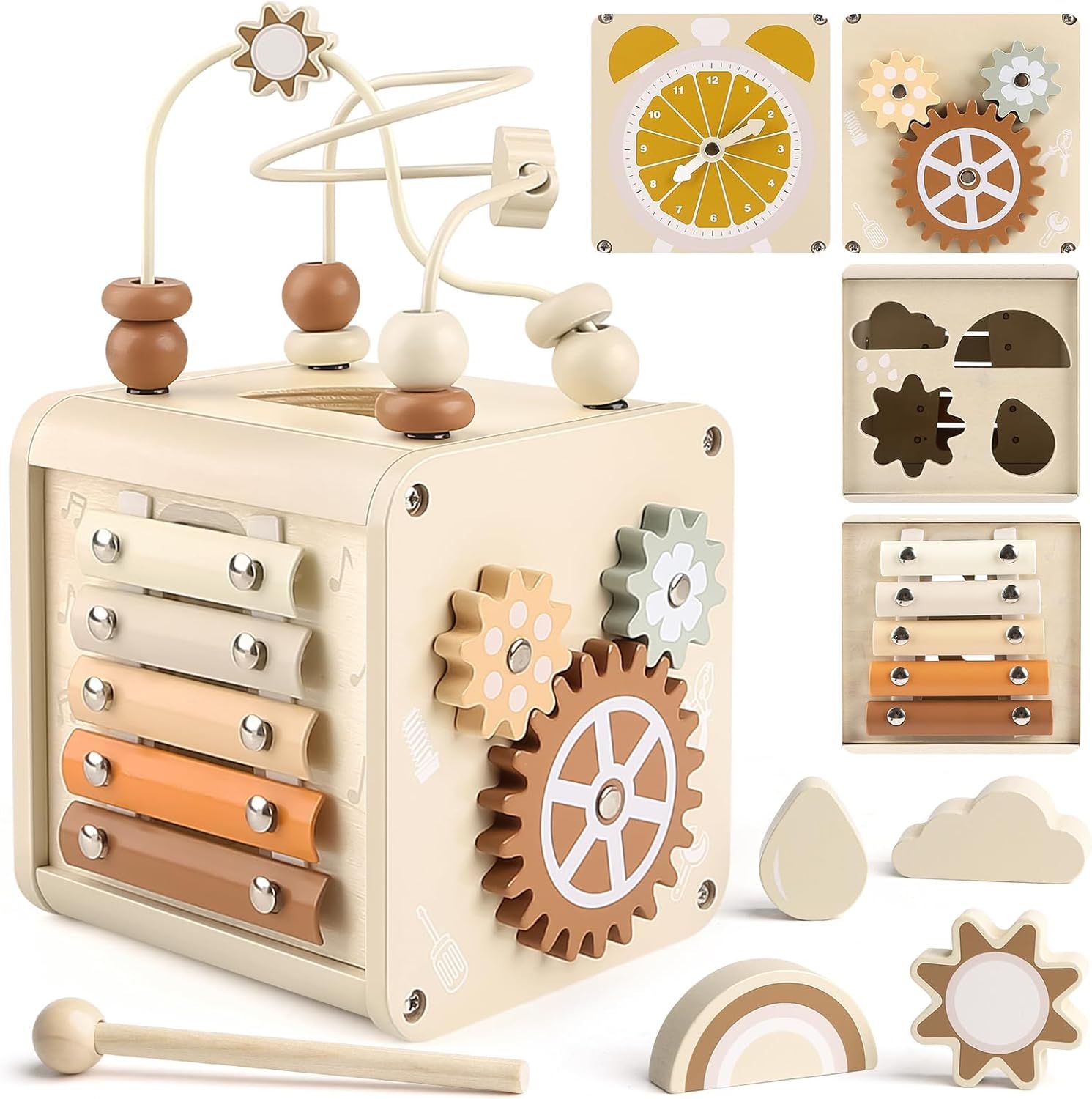 Wooden Activity Cube