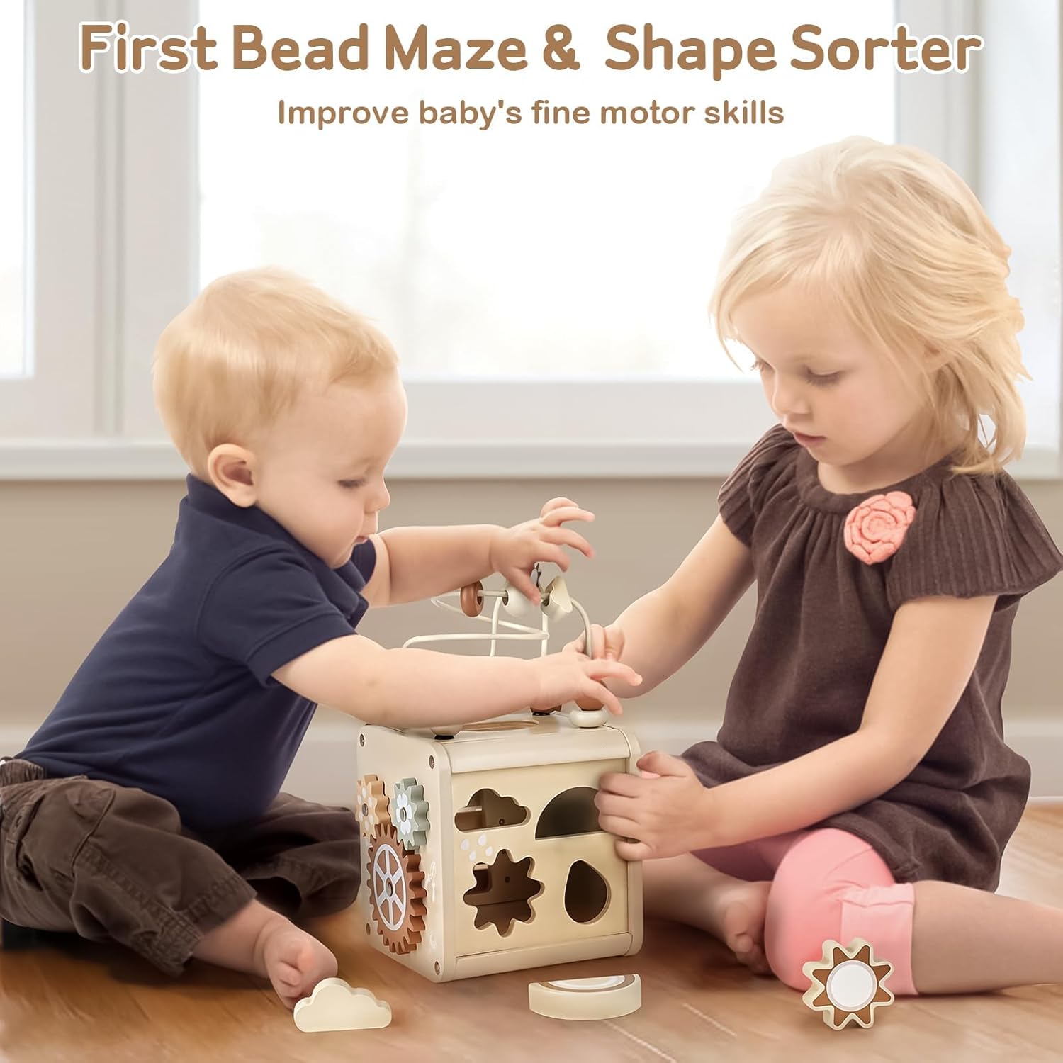 Wooden Activity Cube