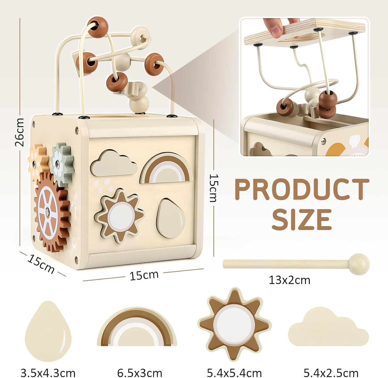 Wooden Activity Cube