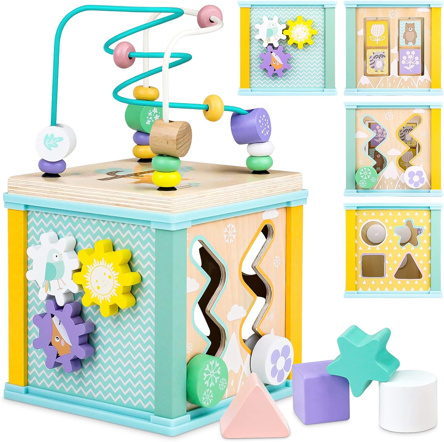 Wooden Activity Cube