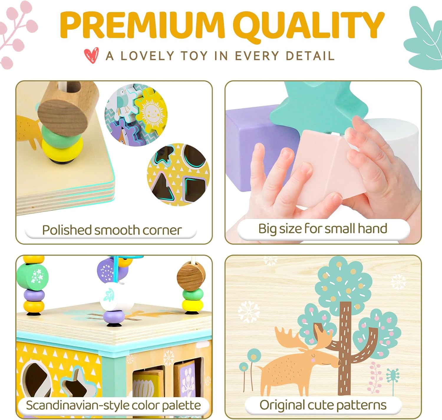 Wooden Activity Cube