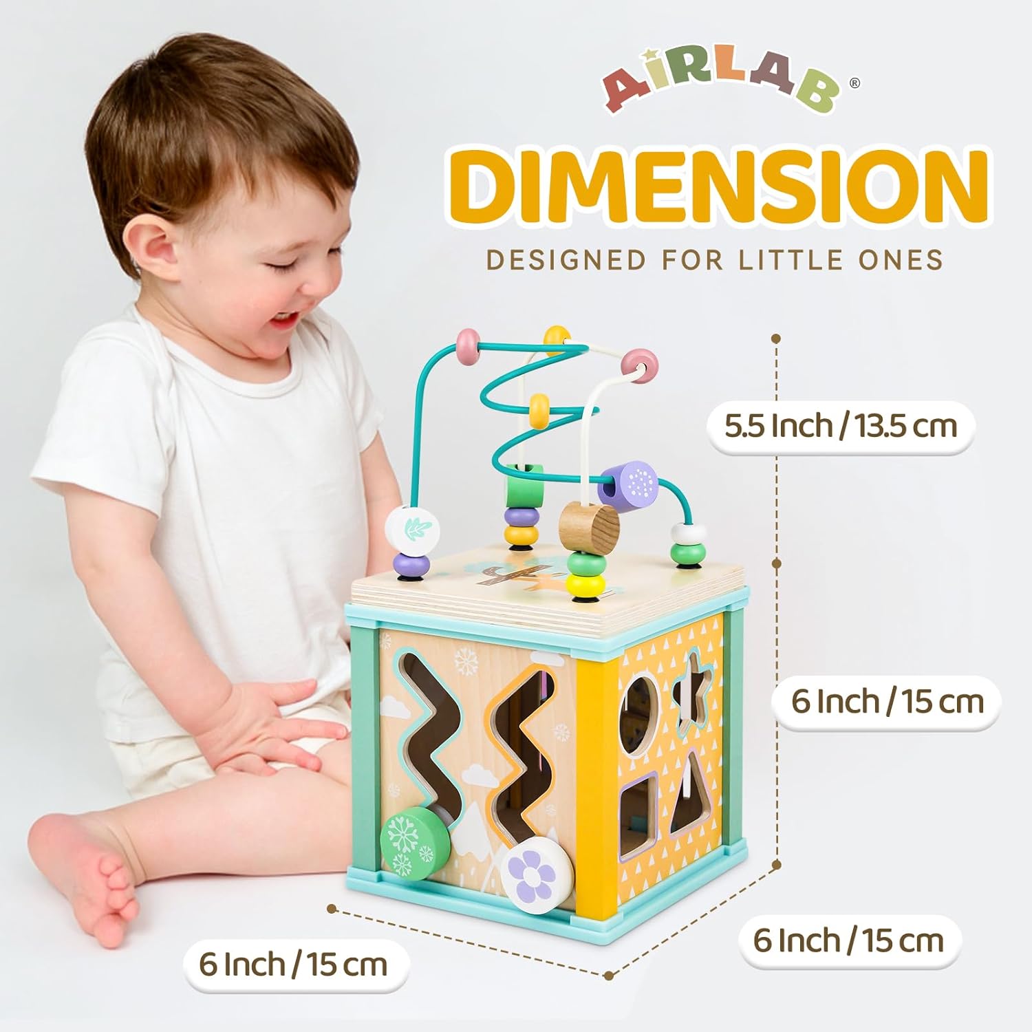 Wooden Activity Cube