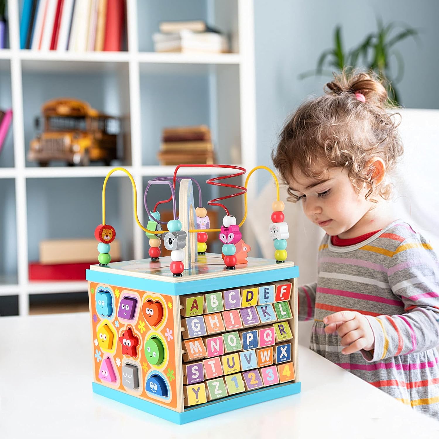 Qilay Wooden Activity Cubes