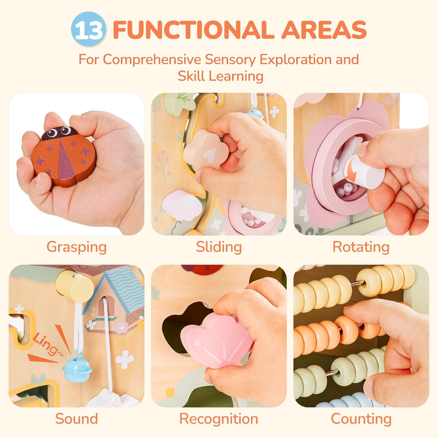 13 in 1 Wooden Activity Cubes