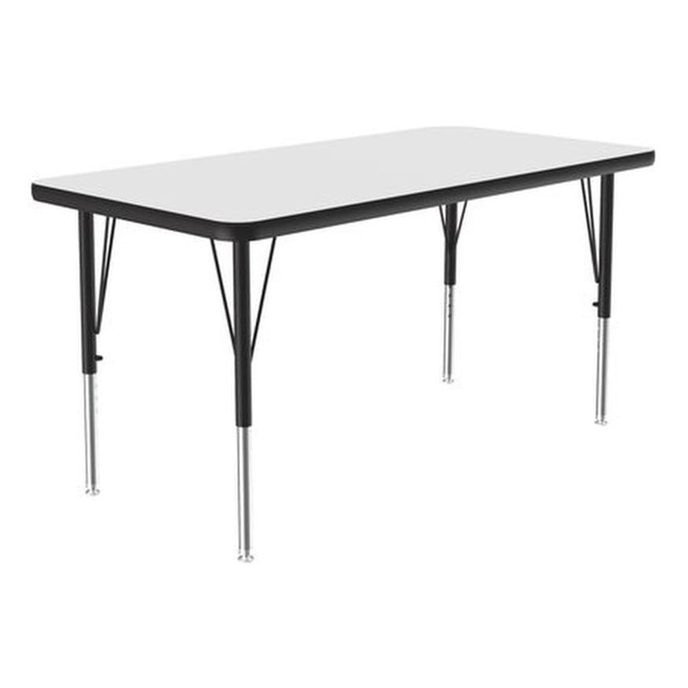 "Correll 36 "x72" Rectangle, Classroom Dry Erase/Marker Board Top, Activity Table, Adjustable Height, White Durable High Pressure Laminate, School Furniture", White Marker Boards