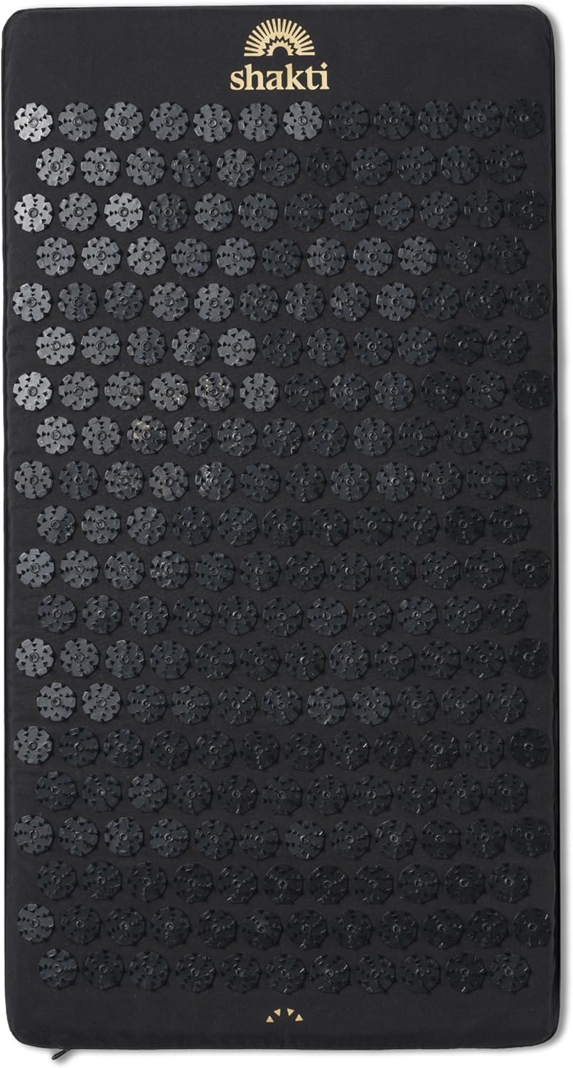 Premium Acupressure Mat | Raw Strength | Shakti Black | Massages Muscles | Aids Sleep and Unlocks Internal Tension | Similar to Acupuncture | No Needles Required | FSA/HSA Qualifications