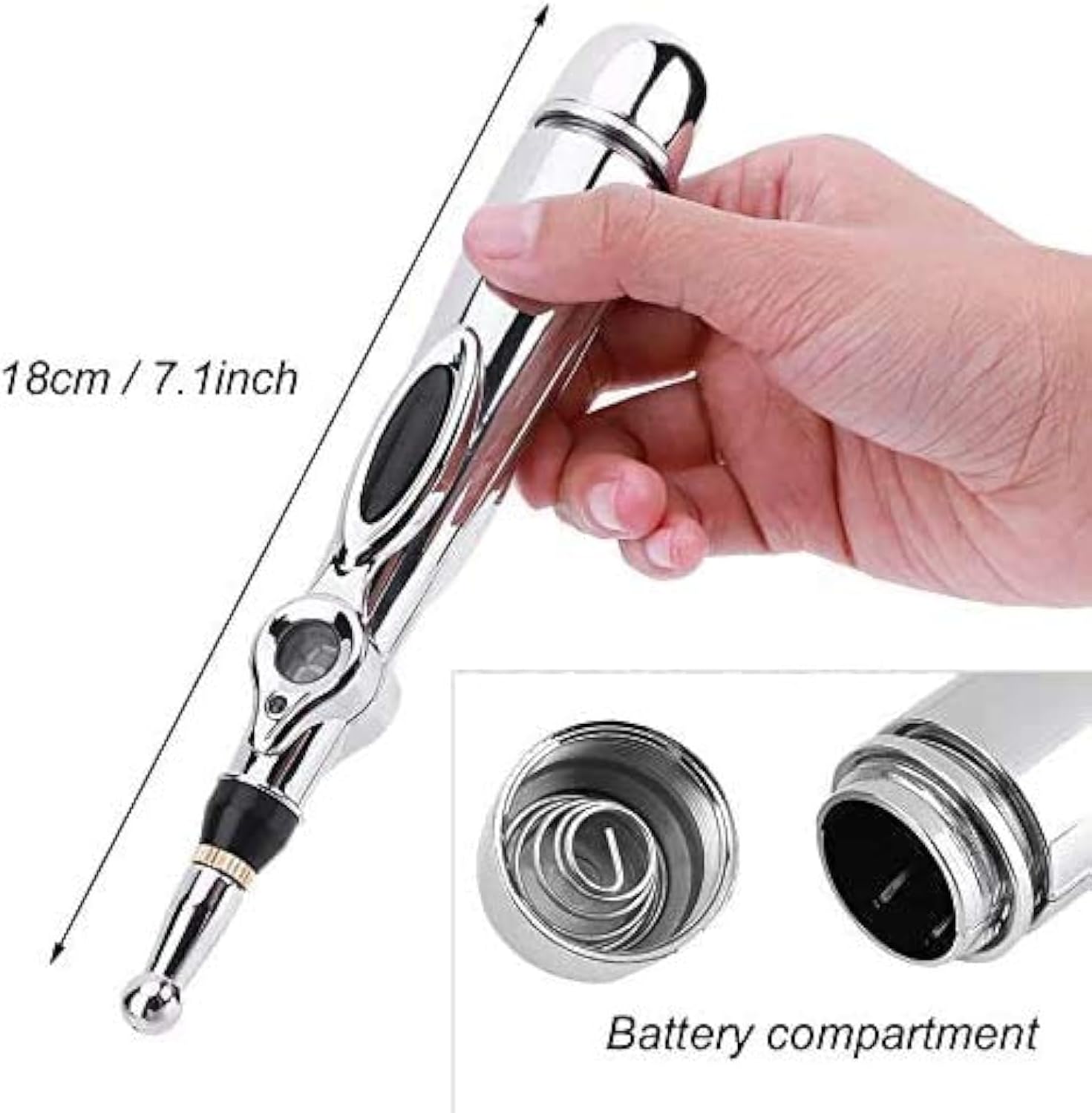 Acupuncture Pen 3 in 1 Electronic Acupuncture Pen for Pain Relief | Powerful Meridian Energy Pulse Massage Pen | Includes Massage Gel