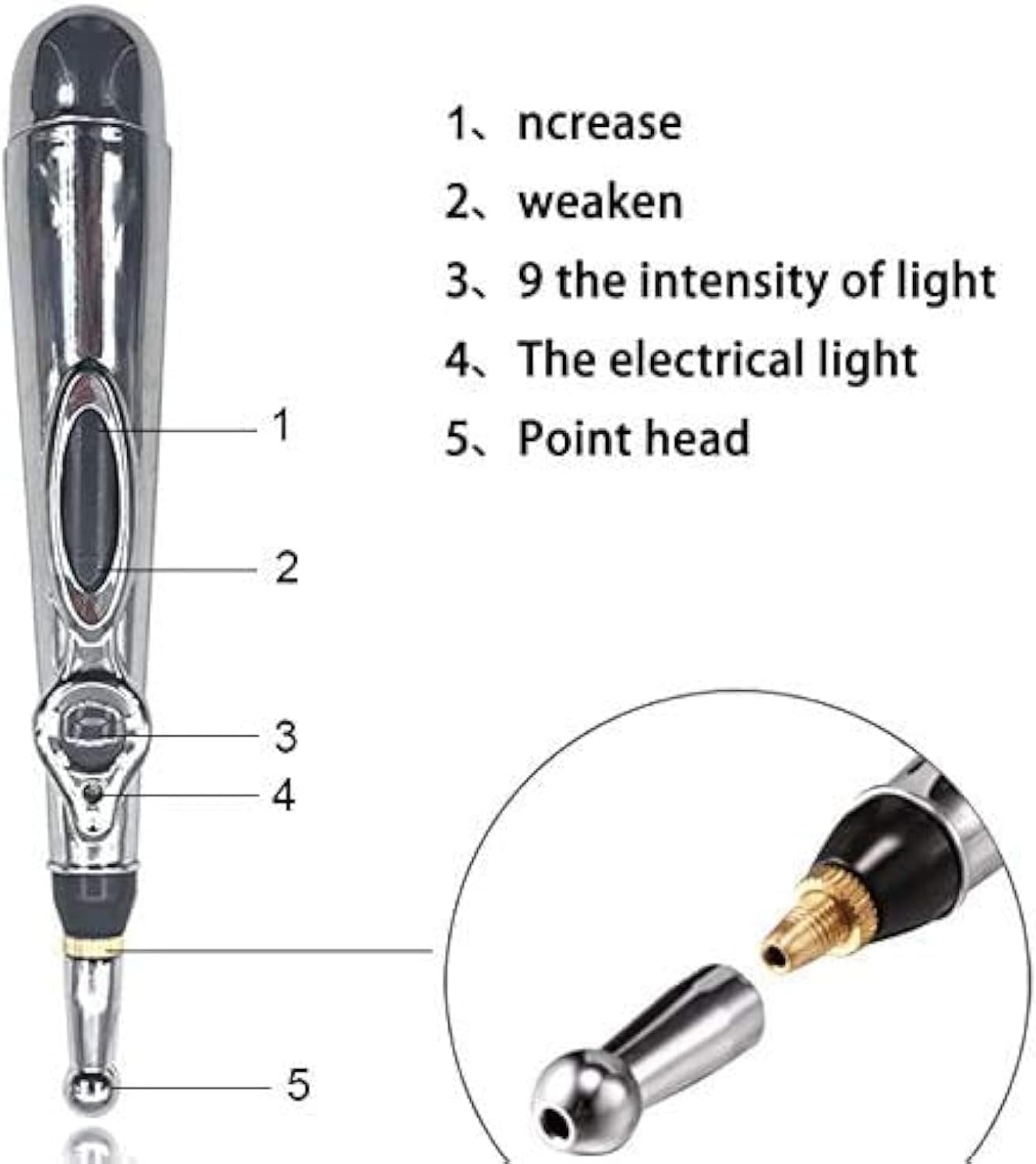 Acupuncture Pen 3 in 1 Electronic Acupuncture Pen for Pain Relief | Powerful Meridian Energy Pulse Massage Pen | Includes Massage Gel