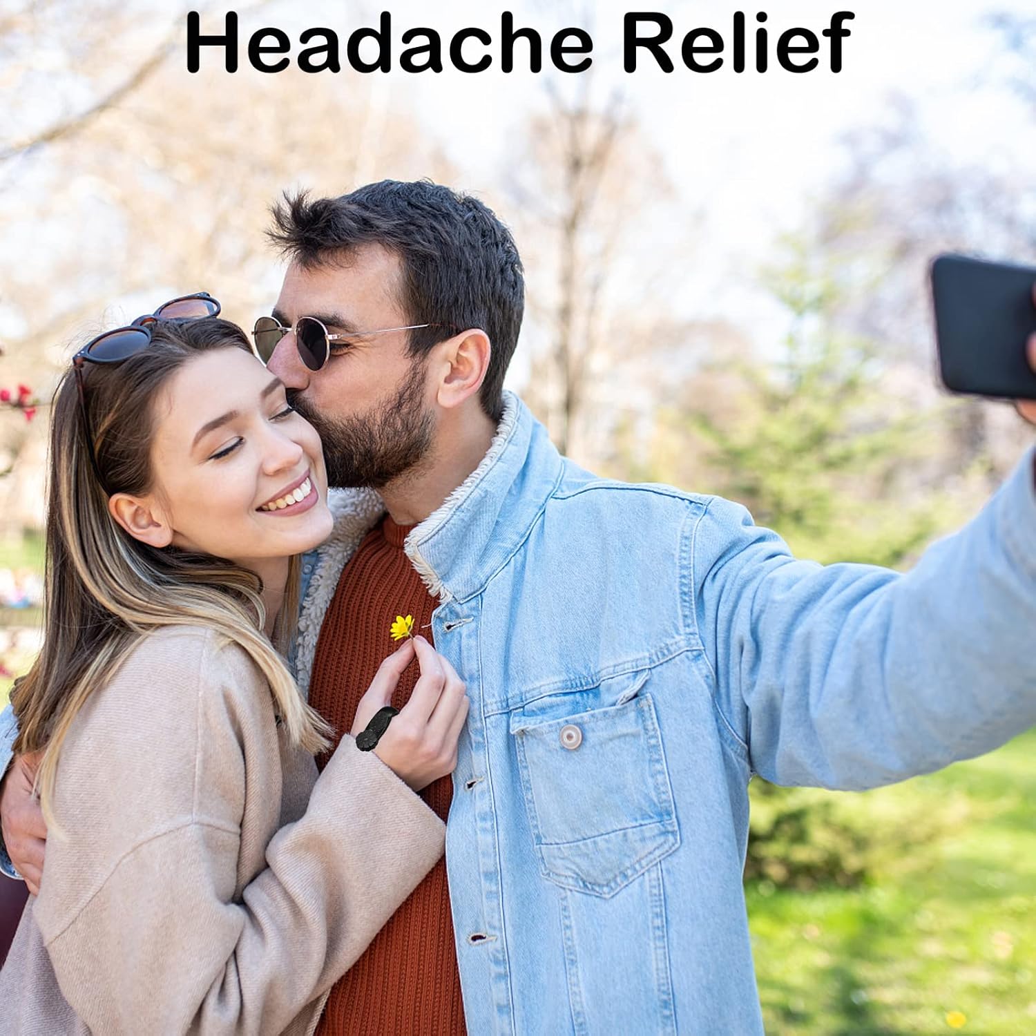 2 Piece Migraine Pressure Point Clip | Headache Relief Acupressure Hand Clip | LI4 Acupuncture Point Clip Tension and Anxiety Relief Device | Stress Relief | Acupuncture Relief