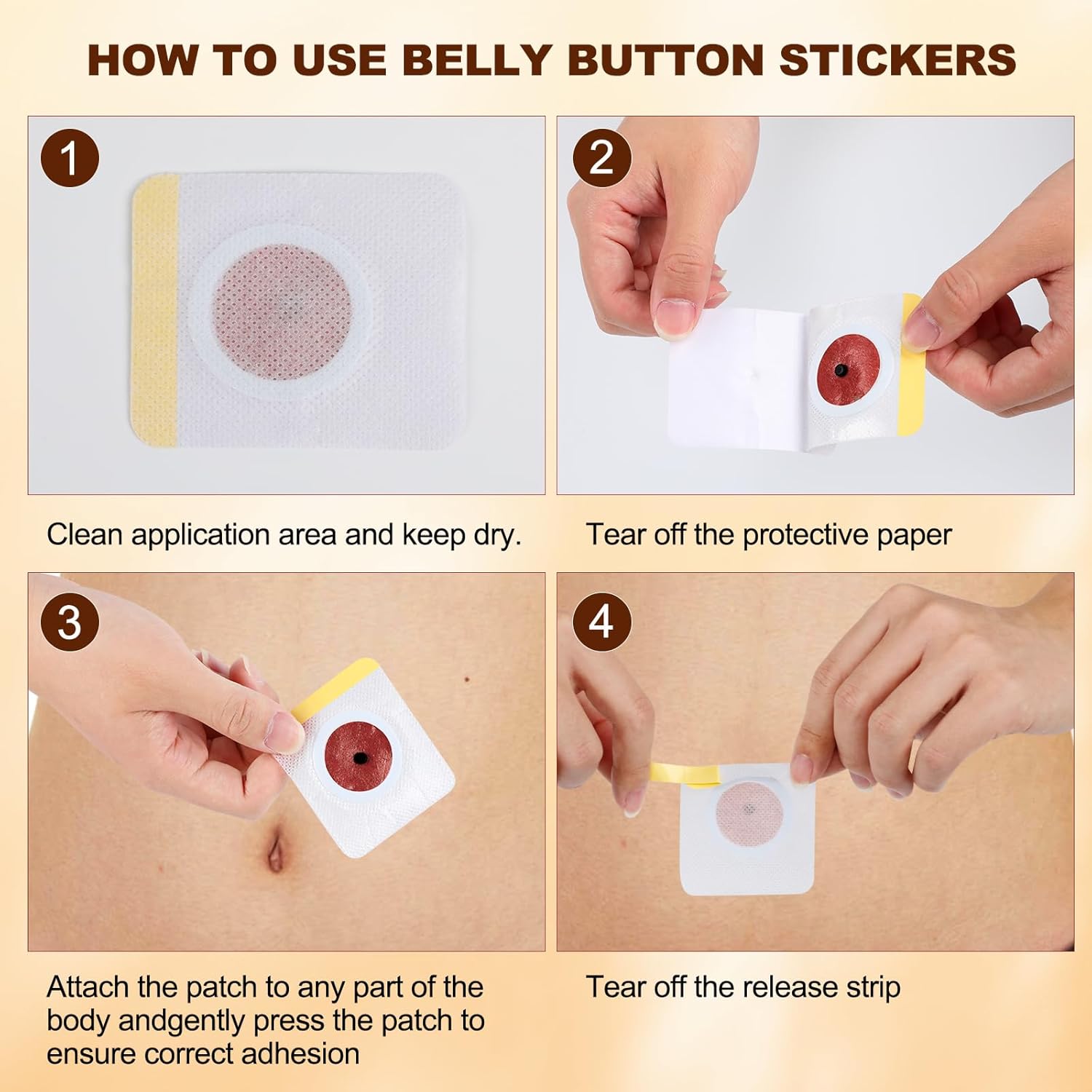 30Pcs Belly Patch | Waterproof Stickers for Women Girls | Natural Belly Sticker for Women & Men | Belly Pads Navel Stickers | Sweatproof Patches | Comfortable and Easy to Use