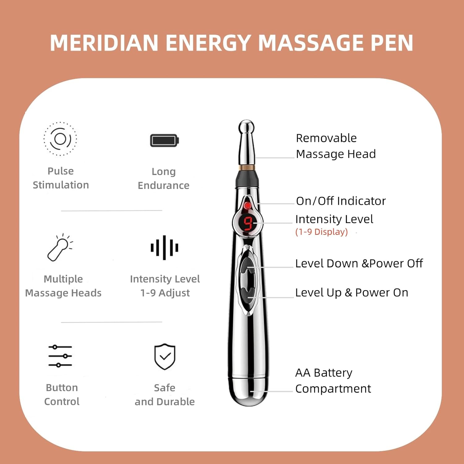 3 in 1 Massage Needle Pen | Electronic Pain Relief Therapy | Meridian Energy Massage Pen Self-Massage Tool for Muscle Healing | with Massage Gel