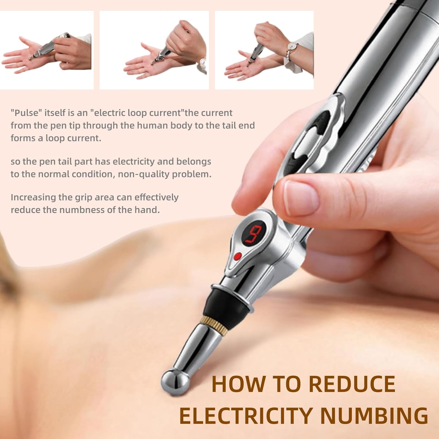 3 in 1 Massage Needle Pen | Electronic Pain Relief Therapy | Meridian Energy Massage Pen Self-Massage Tool for Muscle Healing | with Massage Gel