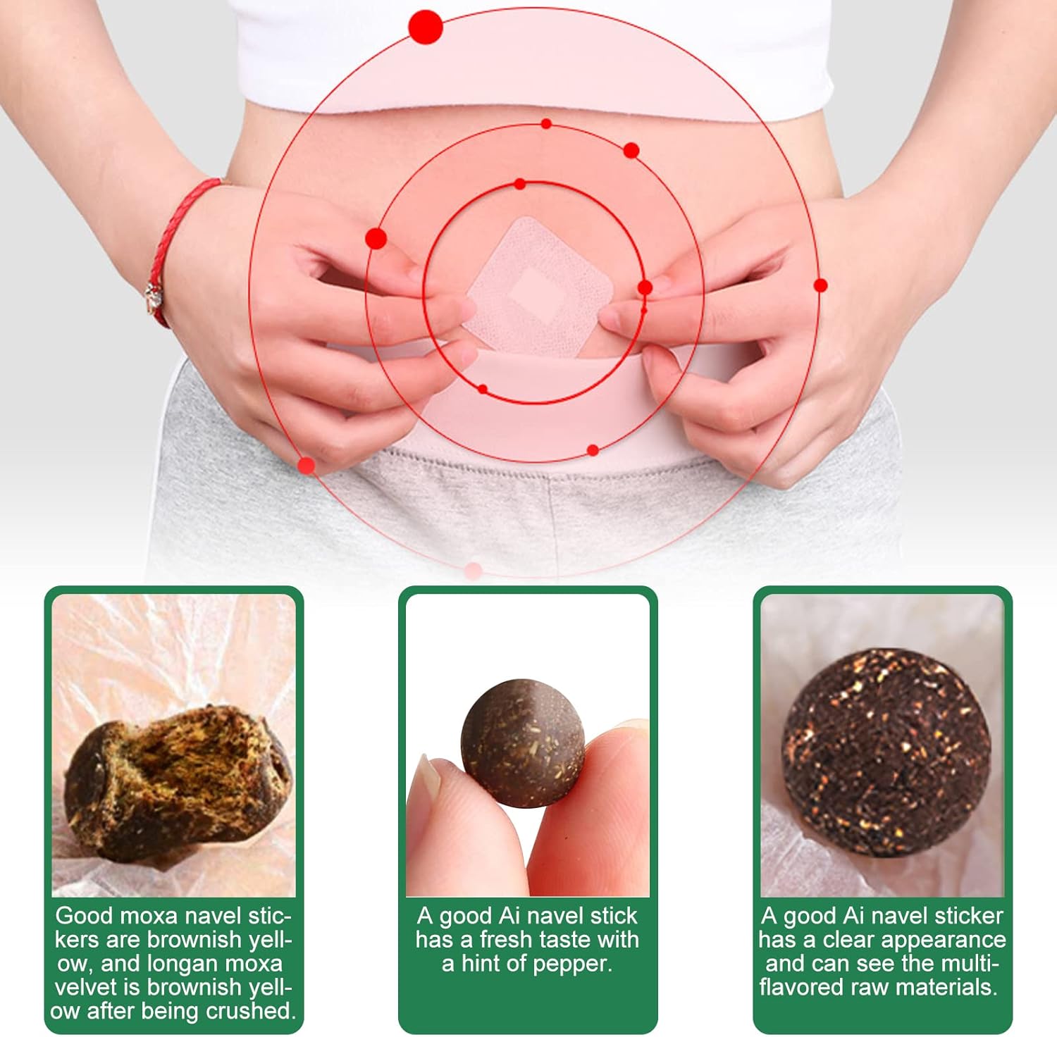 40 Mugwort Navel Stickers - Natural Worm Extract Pills and Tummy Stickers | Healthy Tummy Stickers | Naturally Cleansing Moisture - Removes Wicked Fatigue | Improves Sleep Quality