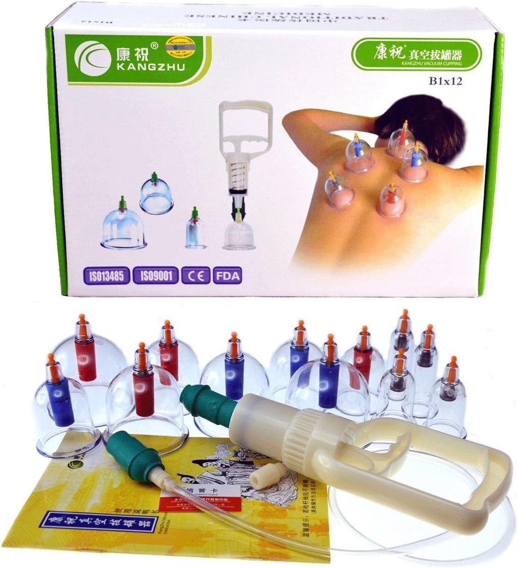 12-Cup Bio-Magnetic Chinese Cupping Therapy Set