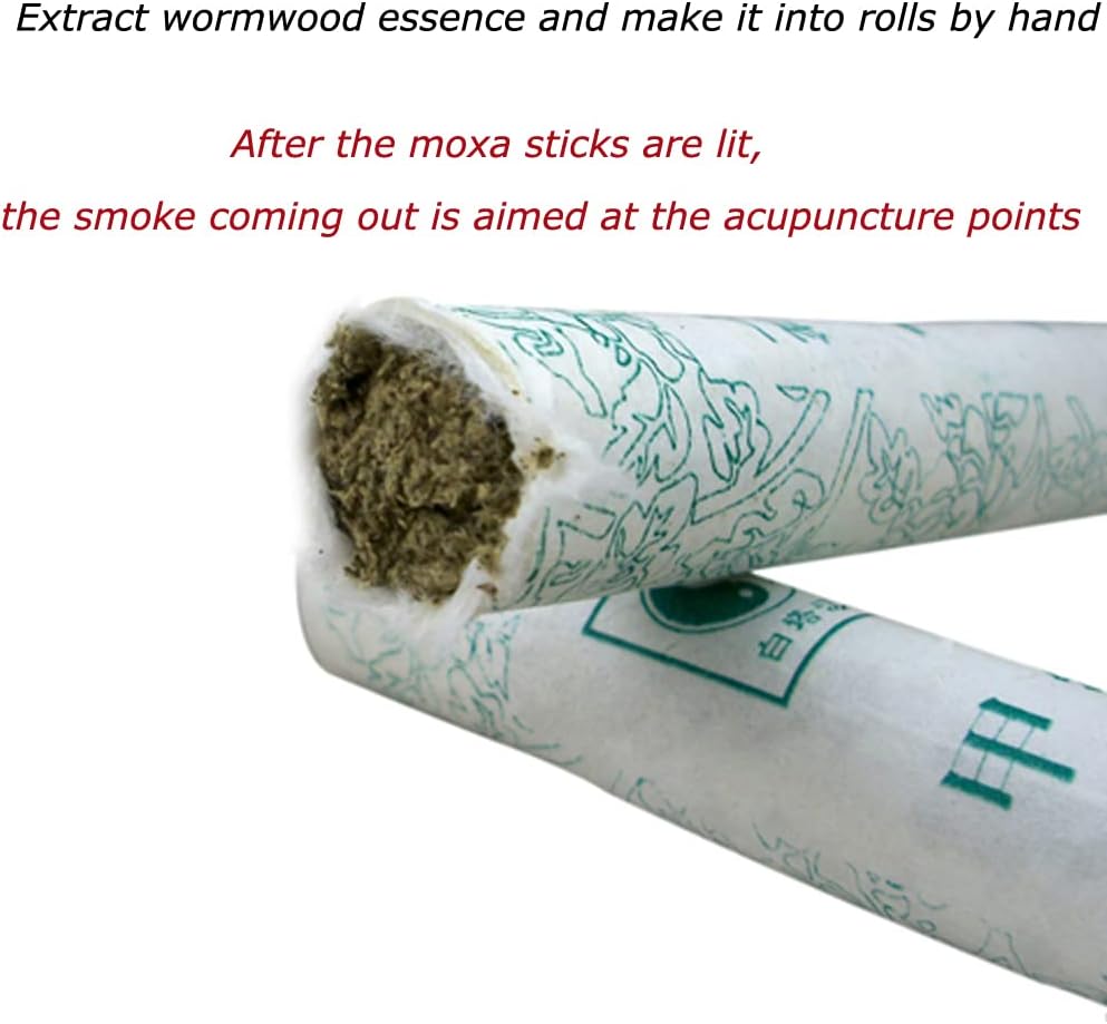 Moxa Sticks Natural Mugwort Rolls Handmade 3 Years Pure Mugwort Wood for Bug Control (10 per box)