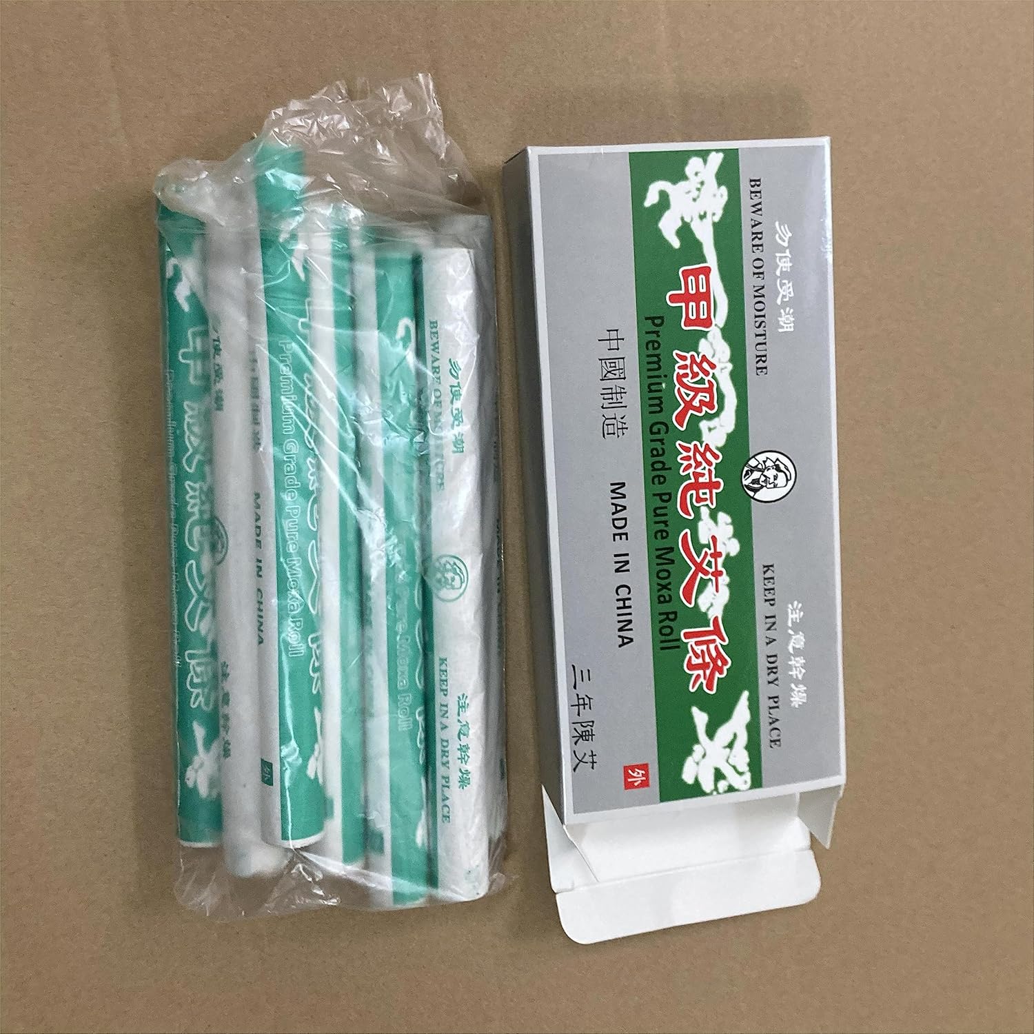 10 Rolls Pure Matcha Wand Worms Handmade Poison Wand Mugwort Blunt Roller Accessory for Neck Lumbar Knees Back Acupuncture Points,Ai Jiu Ai Zuo
