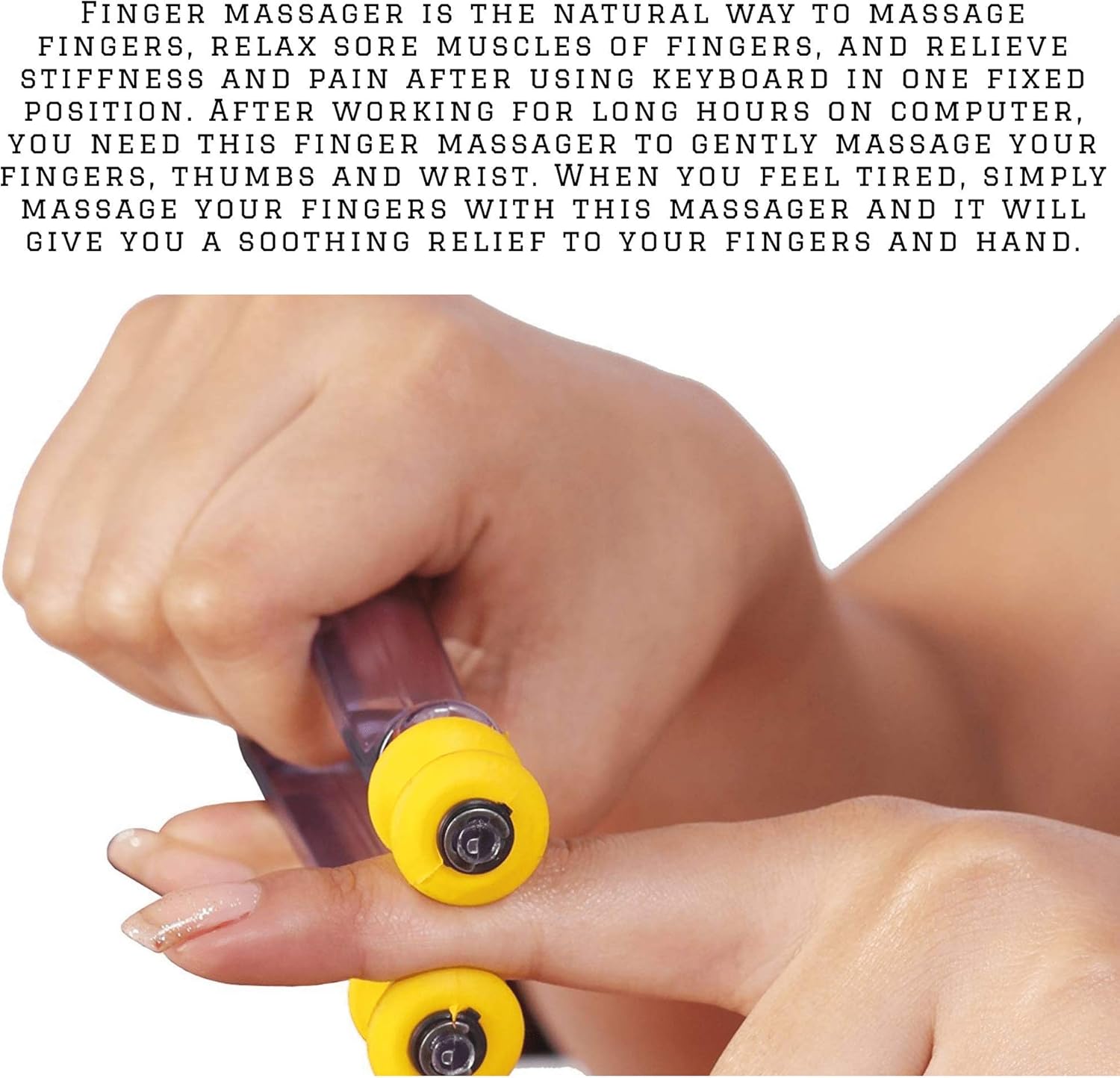 Acupressure Finger Palm Massager Combo Kit ~ Sujok Ring | Sujok Power Ball | K-Roll | Sujok Thumbs | Wooden Jimmy with Reflexology Chart (Hand/Feet) Relieve Stress