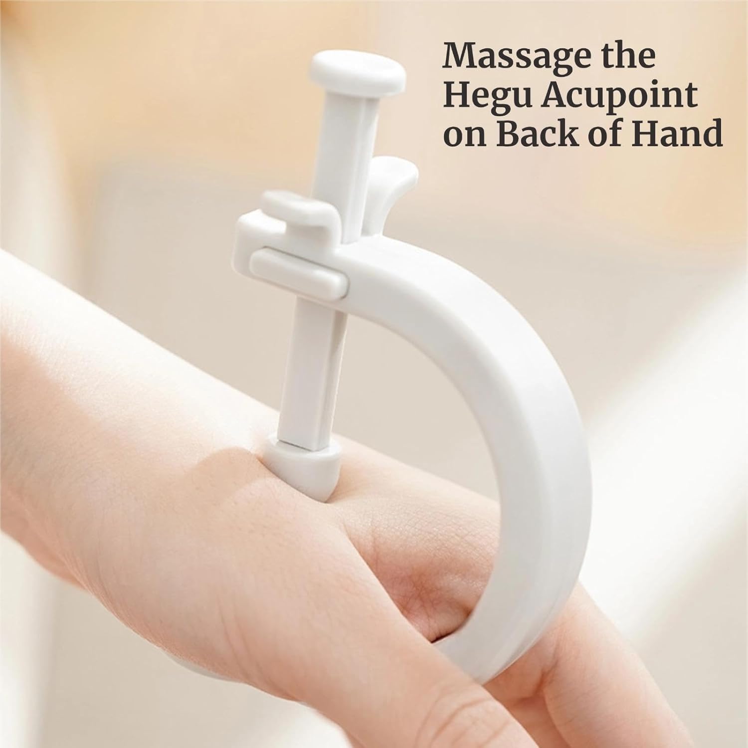 Adjustable Acupressure Point Massage Tool | Acupuncture Pressure Point Massager with Fixed Clip | Relieve Foot | Hand and Ear Pain (1*Gray)