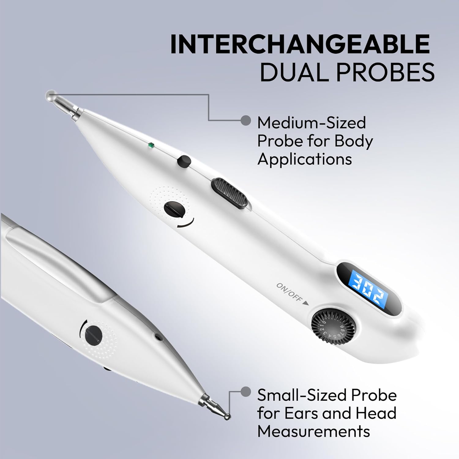 Electronic Acupuncture Meridian Pen - Electric Energy Acupoints Finder Stimulator Device for Pain Relief with Adjustable Intensity - Rechargeable Digital Muscle Acupressure Point Massage Therapy Tool