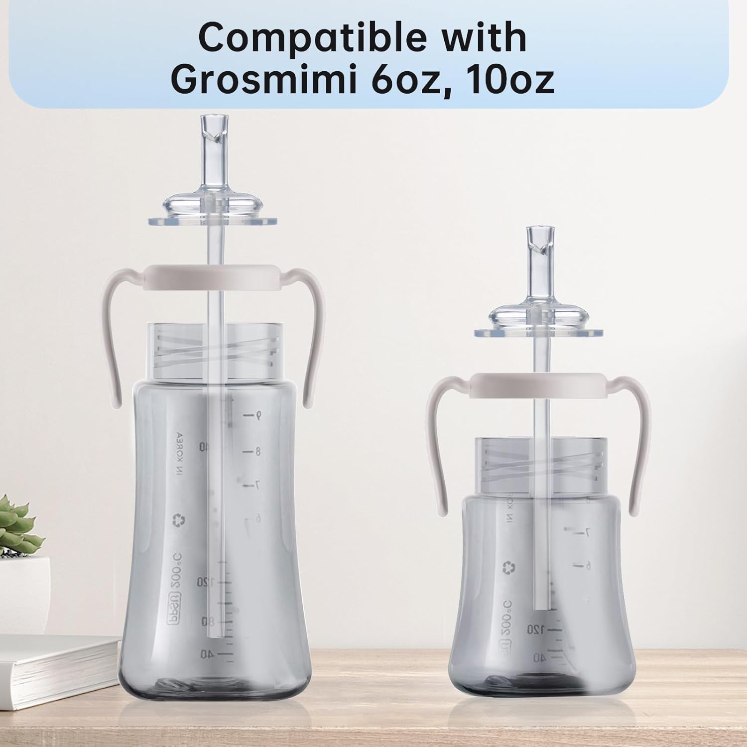 4 Replacement Straws for Grosmimi Stage 2 with Straw Brush