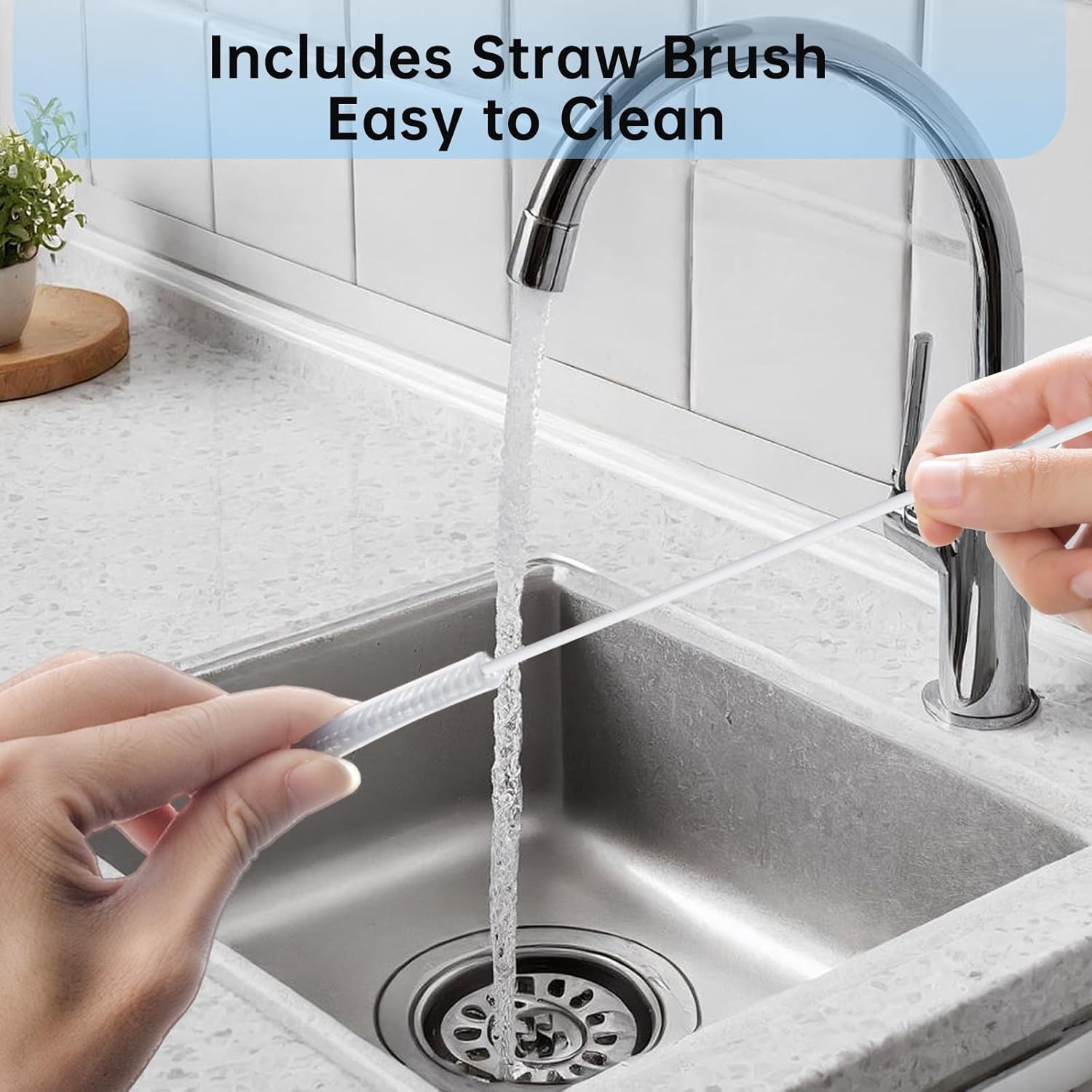 4 Replacement Straws for Grosmimi Stage 2 with Straw Brush