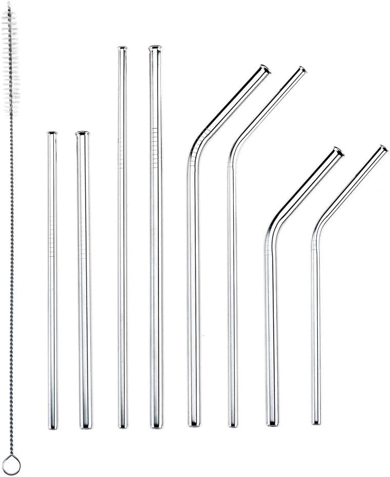 Stainless Steel Straws | 8 1/2 Inch | 5/16 Inch Diameter | Straight
