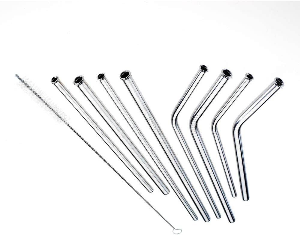 Stainless Steel Straws | 8 1/2 Inch | 5/16 Inch Diameter | Straight