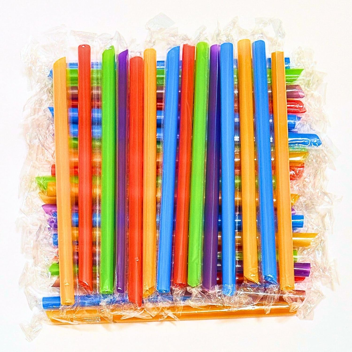 Mixfinite Jumbo Smoothie Straws 100 Pack | 210mm Long | 11mm Extra Wide Straws Individually Wrapped Straws Large Plastic Straws for Smoothies Milkshake Straws Thick Straws Jumbo BPA-Free Wide Straw