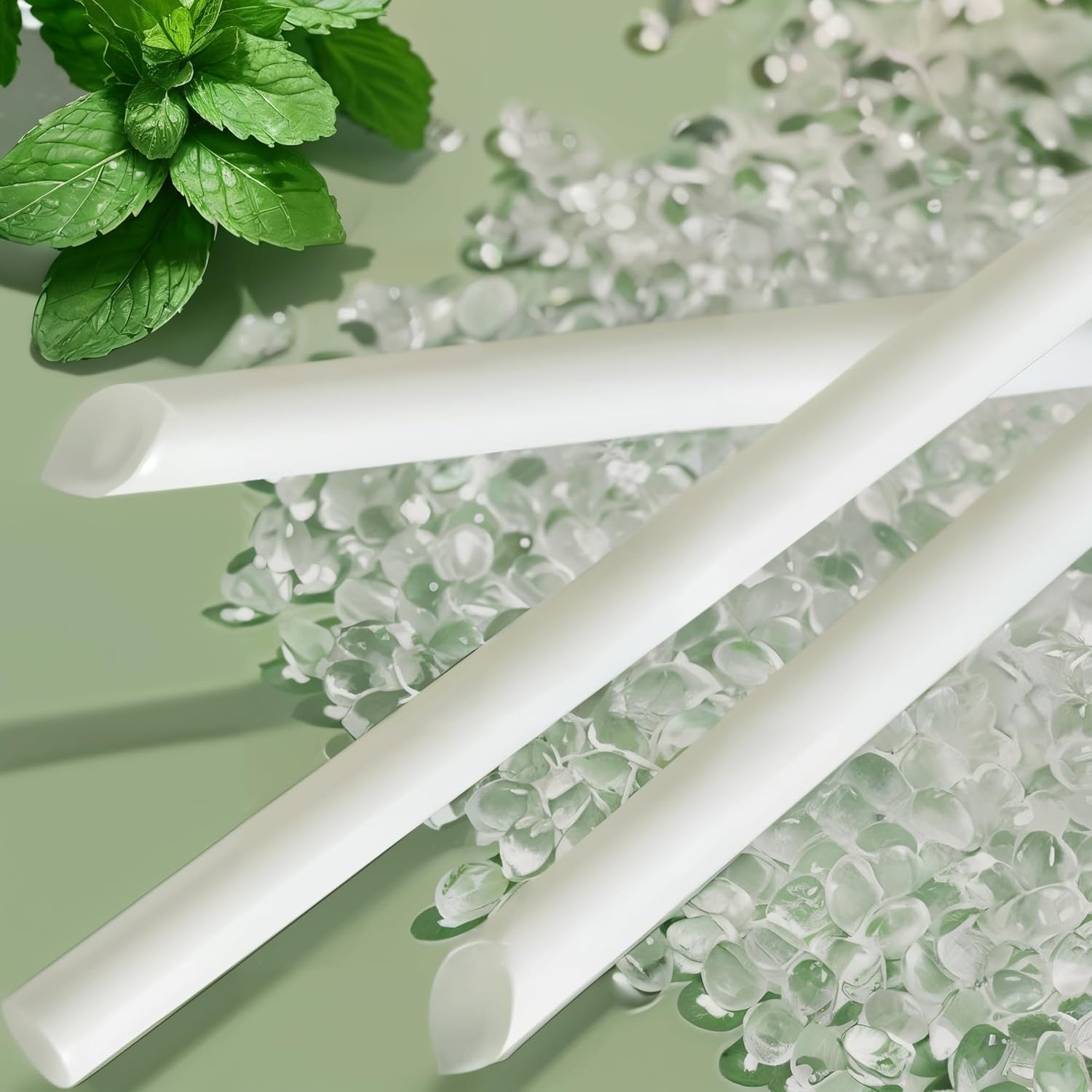 Plastic Straws Disposable, Jumbo Drinking Straws 9 Inch White, Wide 12mm for Boba Smoothies Bubble Tea, Individually Wrapped, 25 Pack