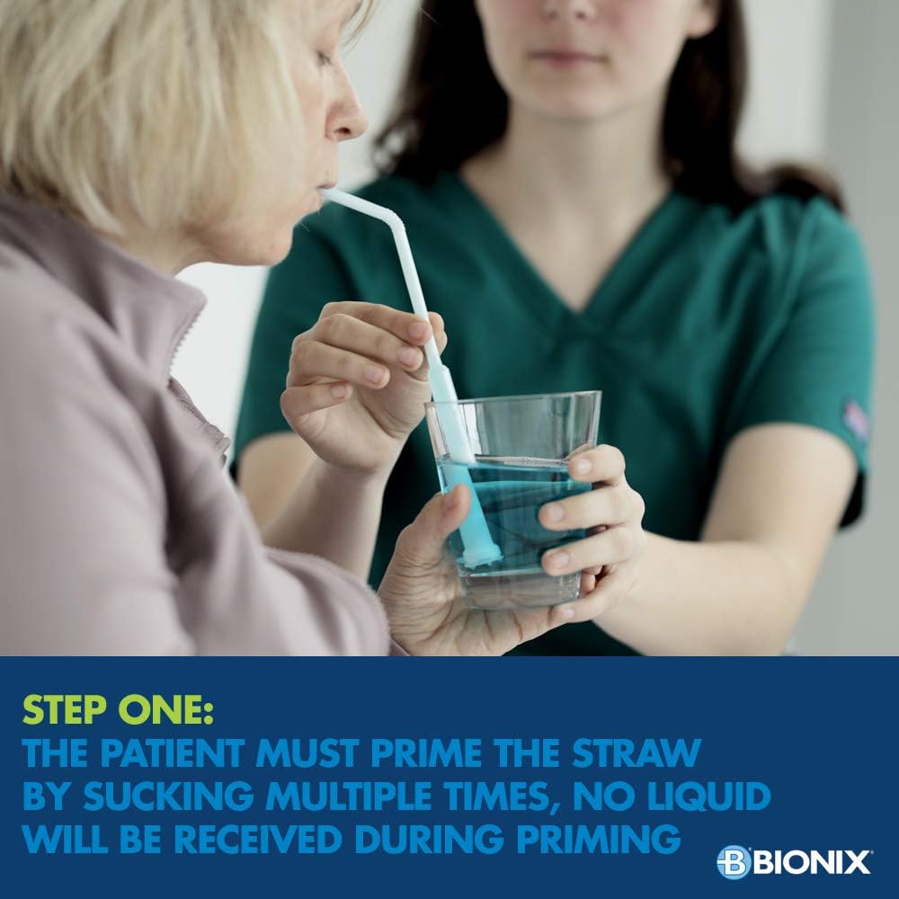 Health at Home Safestraw Drinking Aid for Thin Liquids, White