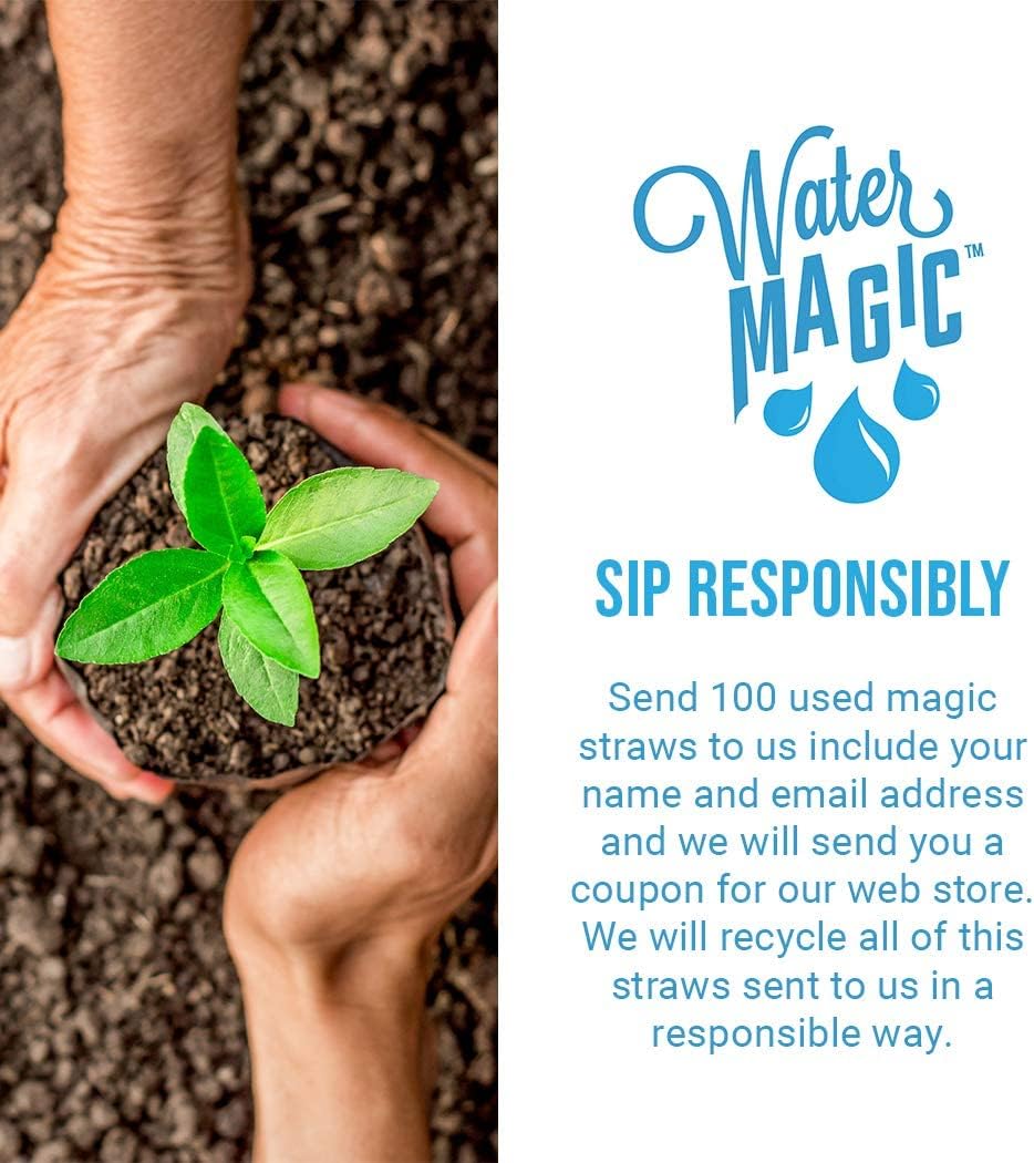 Water Magic Immune Defense Water Flavor Enhancement Straws - Includes 7 Berry Enhancement Straws and 7 Super Orange Immune Support Straws