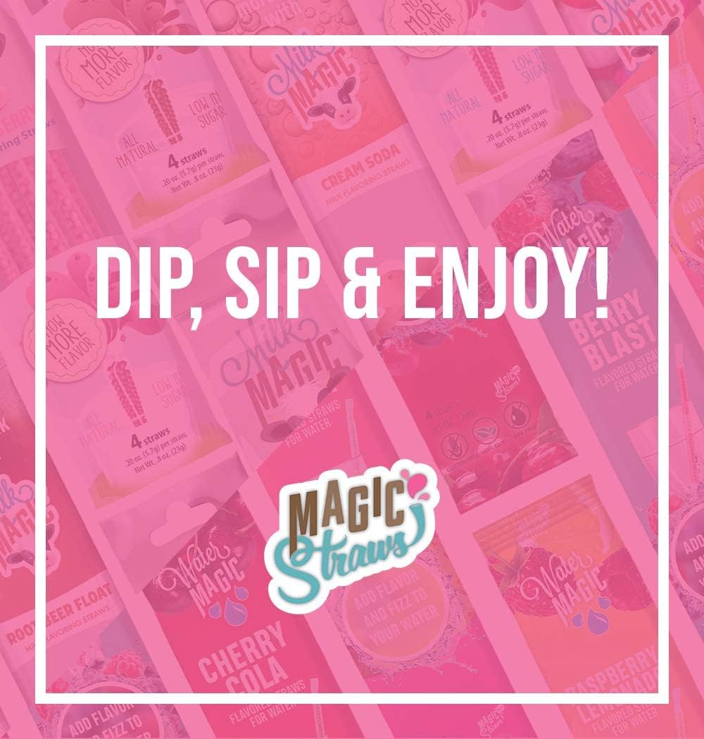 Water Magic Immune Defense Water Flavor Enhancement Straws - Includes 7 Berry Enhancement Straws and 7 Super Orange Immune Support Straws
