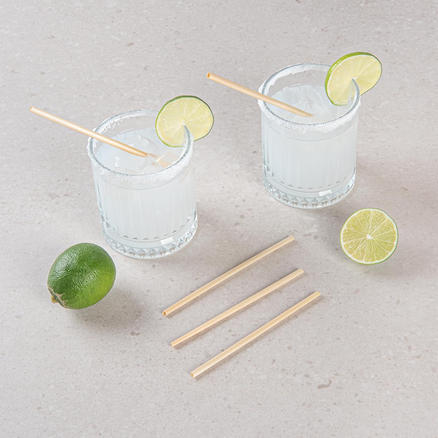 Restaurantware Natural Hay Cocktail Straws - 5 Inch Durable Drinking Straws - Plastic Alternative - Eco-Friendly - 100 Carat