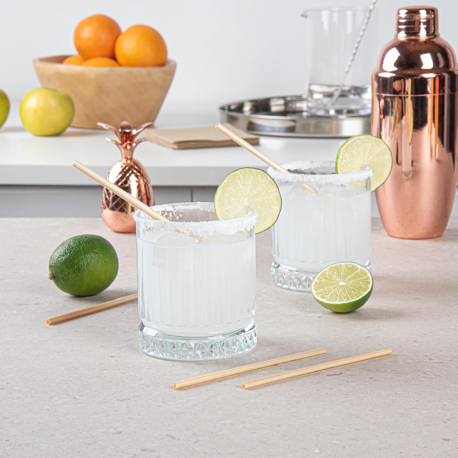 Restaurantware Natural Hay Cocktail Straws - 5 Inch Durable Drinking Straws - Plastic Alternative - Eco-Friendly - 100 Carat