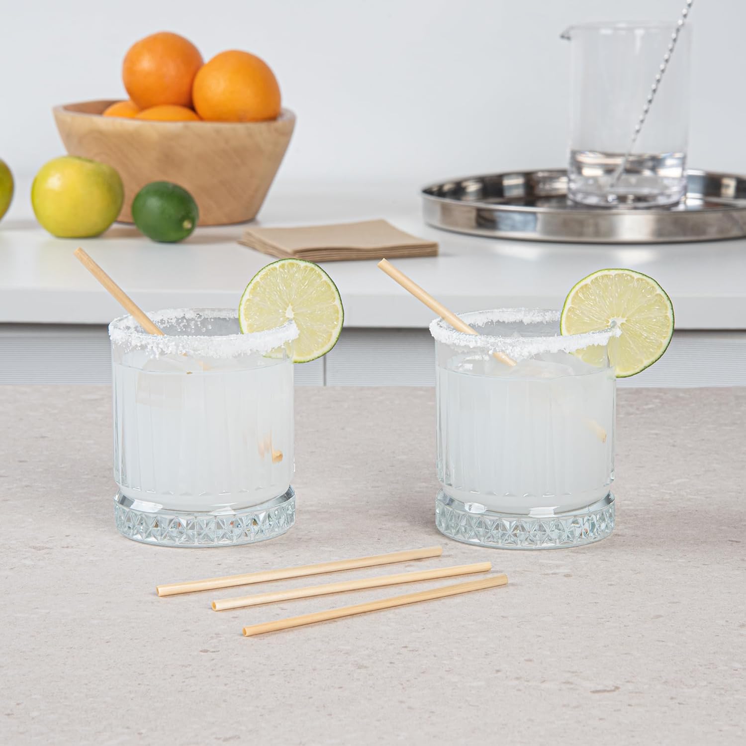 Restaurantware Natural Hay Cocktail Straws - 5 Inch Durable Drinking Straws - Plastic Alternative - Eco-Friendly - 100 Carat