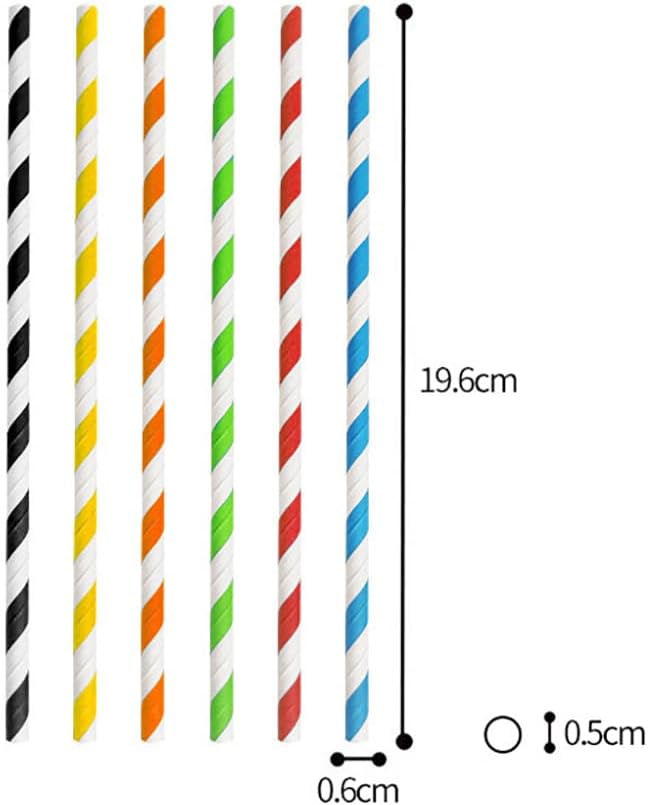 100 Pcs Paper Stripe Straws Straight Straws Milkshake Drinking Straws Long Cocktail Straws for Drinks Juice Straws Iced Tea Straws Birthday Party Straws Red