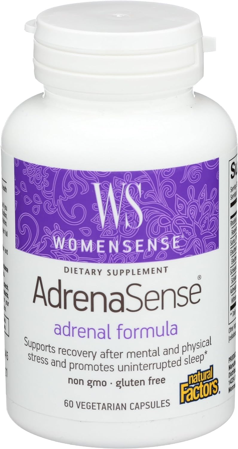 | AdrenaSense | Herbal Supplement for Adrenal Support and Stress Relief | Vegetarian | Non-GMO | 60 Capsules