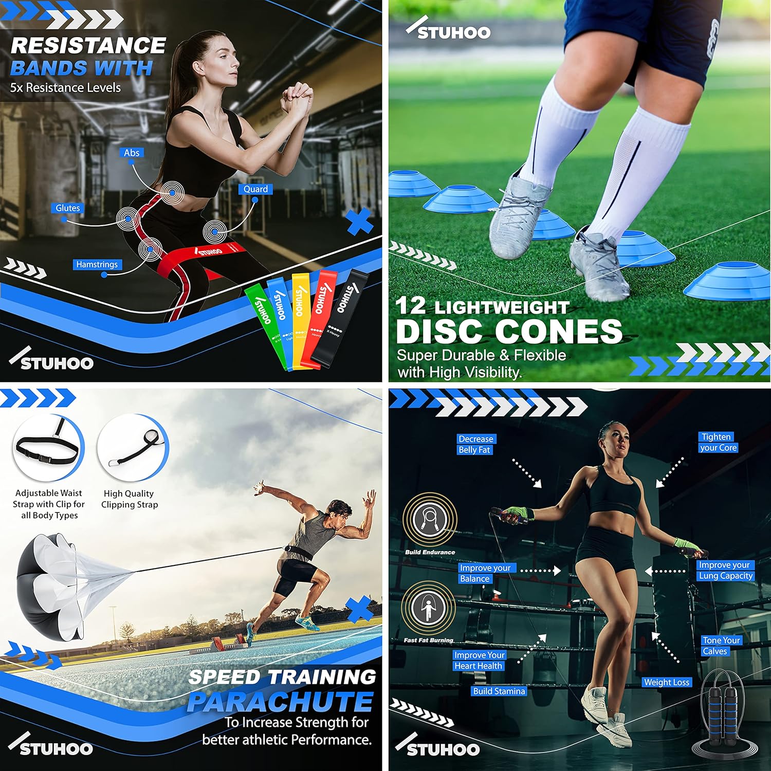 Youth Soccer Training Kit Ladder Hurdles Cones