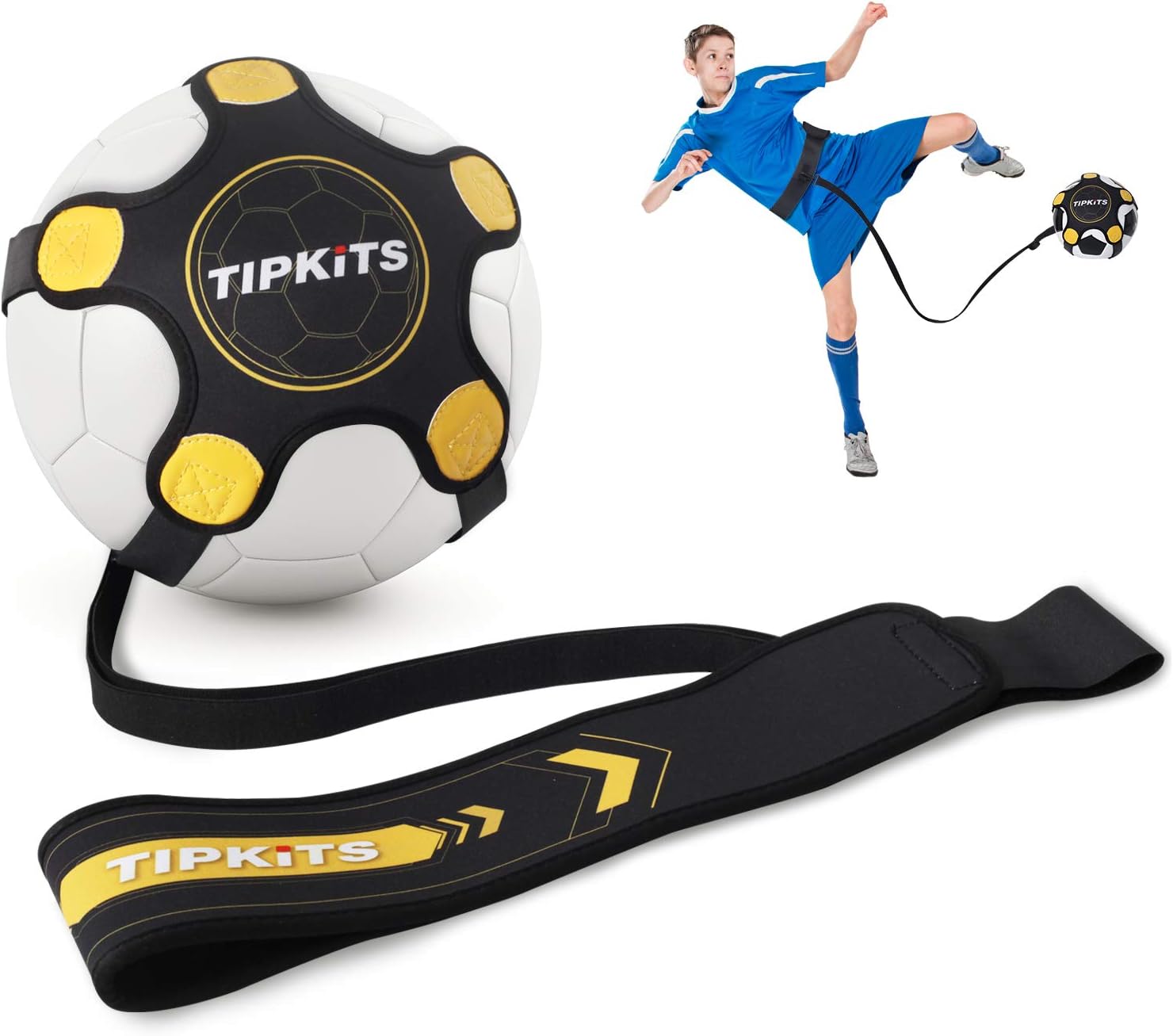 Solo Soccer Training Bands with Leather Fixtures