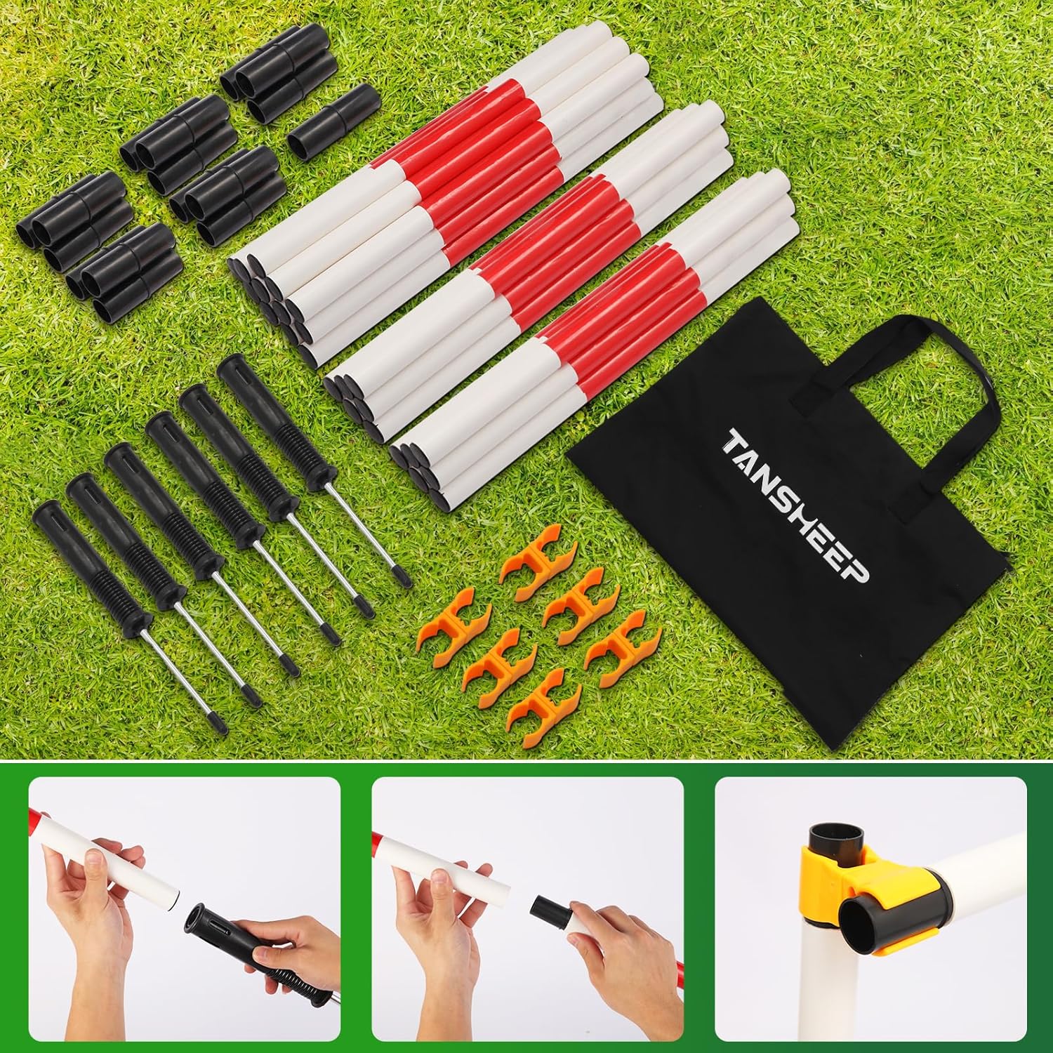 6 Poles Soccer Agility Gear with Bag