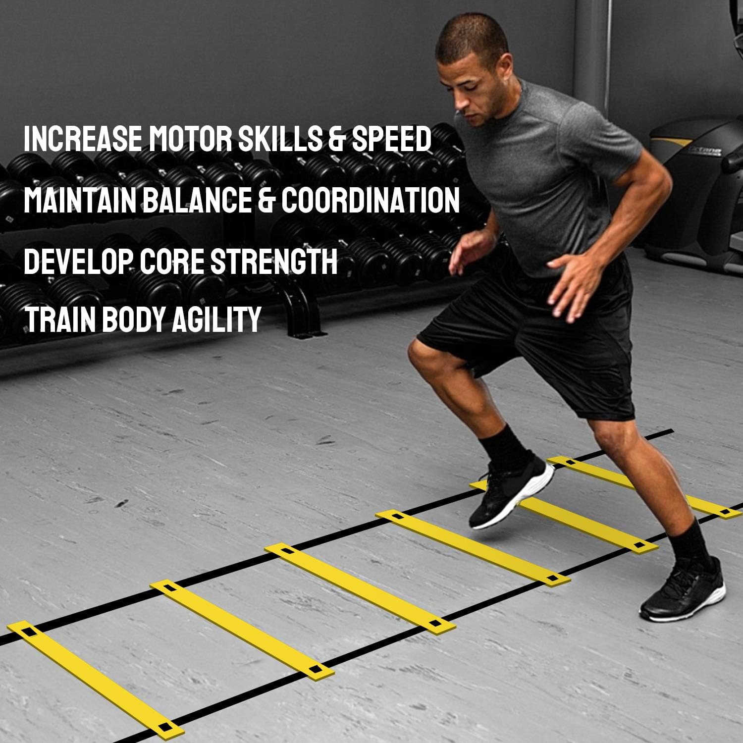 10FT 20FT Agility Ladder Training Equipment with Bag