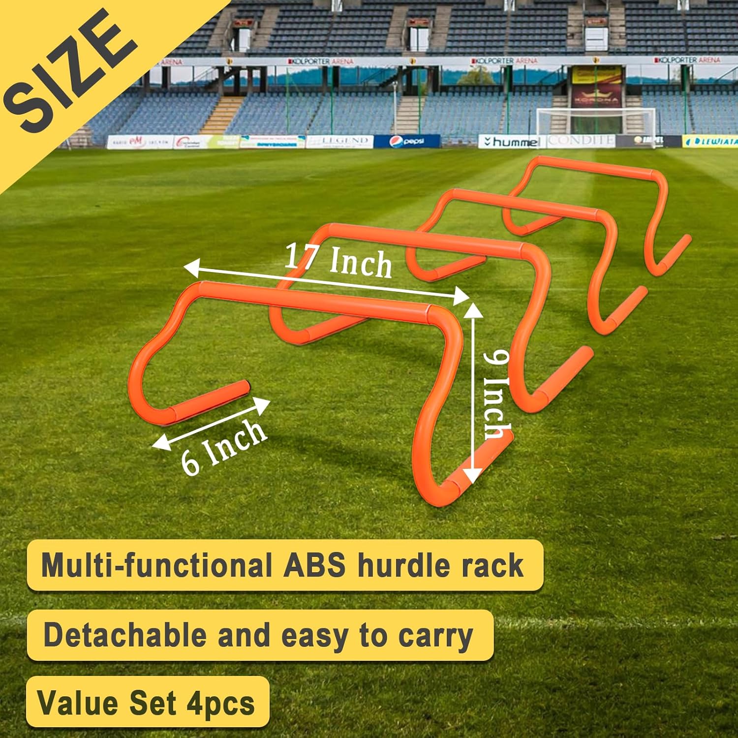 20 ft Agility Ladder Kit 12 Crosses 4 Hurdles 12 Cones Training Guide